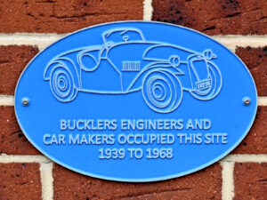 Buckler Cars blue plaque