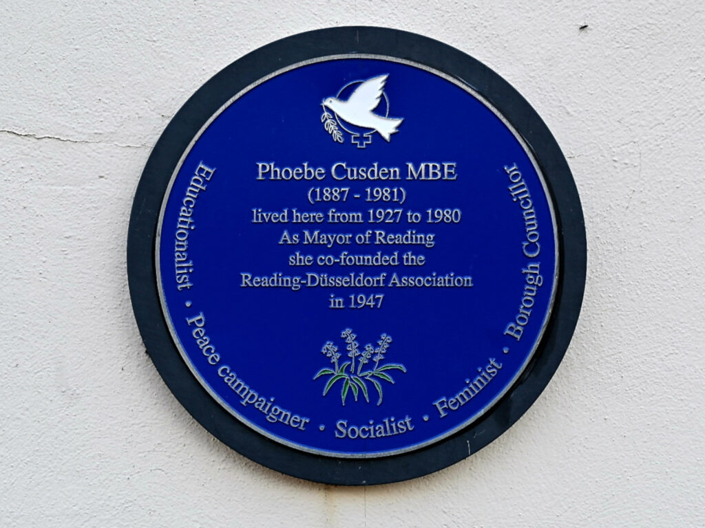 Phoebe Cusden blue plaque