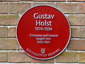 Gustav Holst red plaque