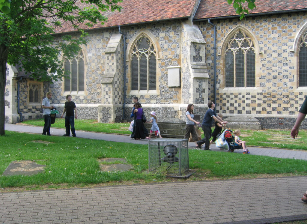 The south wall of Reading Minster