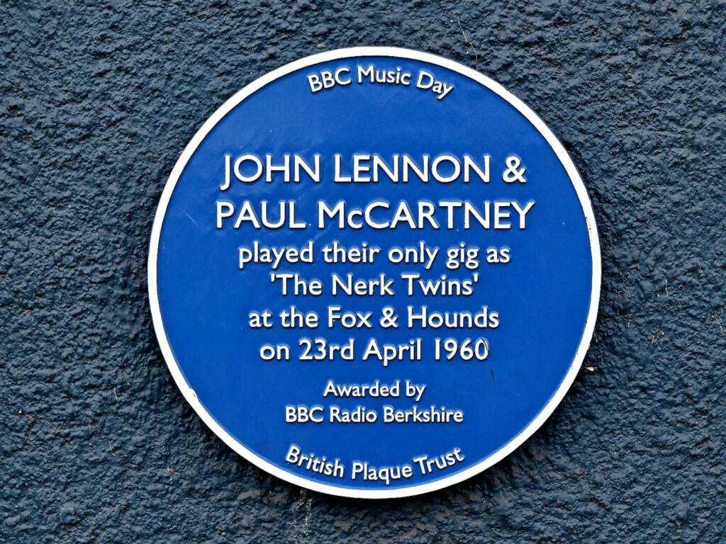 John Lennon & Paul McCartney Blue Plaque in Reading