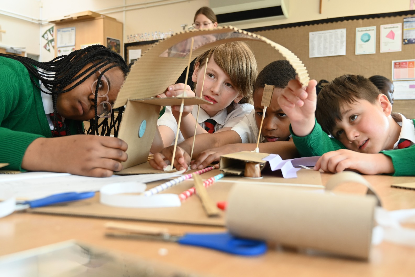 Children building models