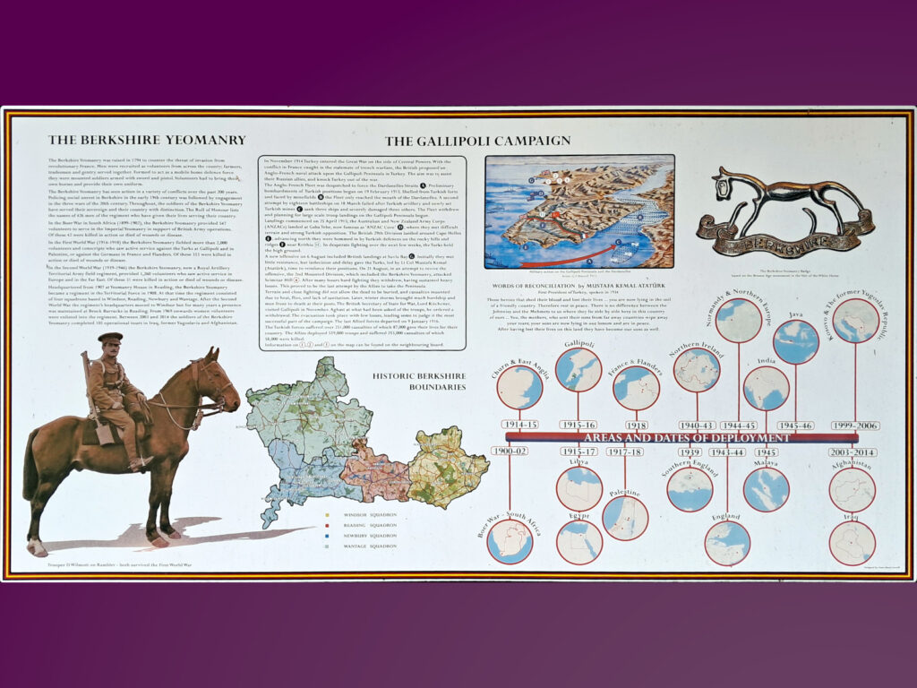 The Berkshire Yeomanry information panel