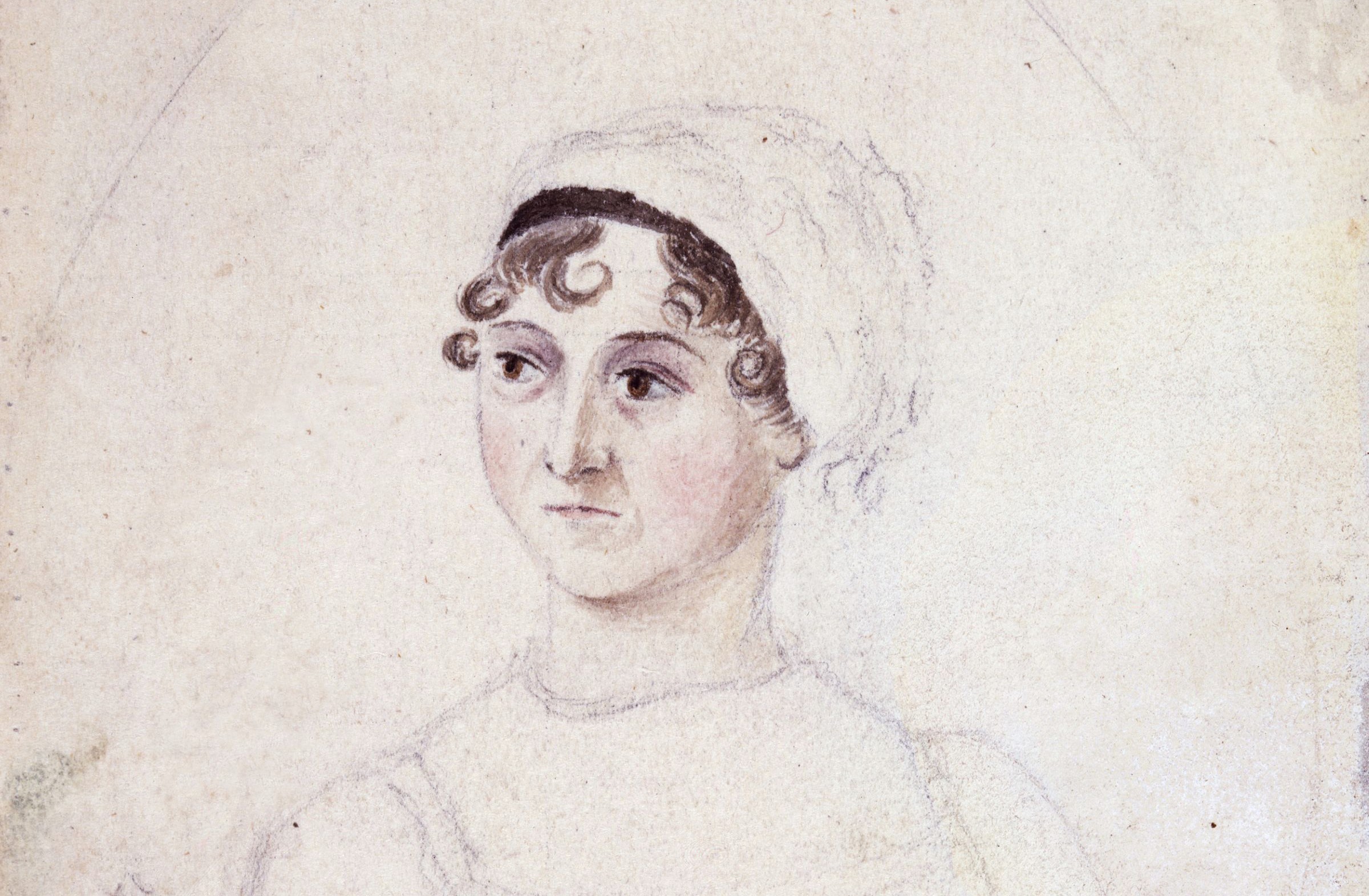 Drawing of Jane Austen c. 1810 by Cassandra Austen. Credit: National Portrait Gallery London